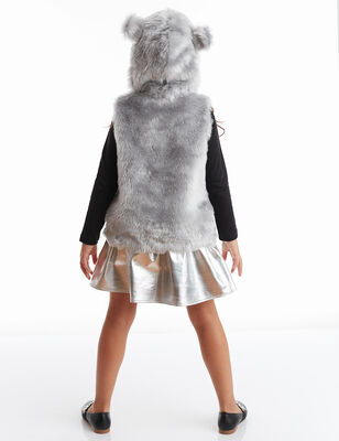 Plush Vest&Shiny Girl Skirt - 2