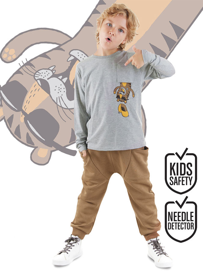 Pocket Tiger Boy T-shirt&Pants Set - 1