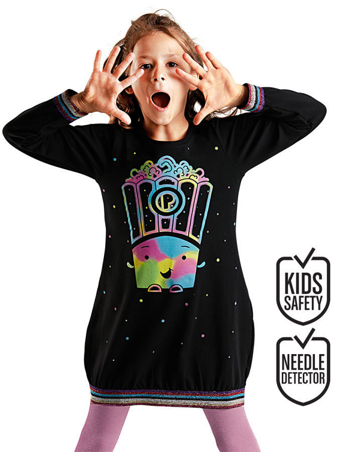 Popcorn Black Queen Dress - 1