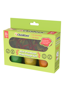 Premium Mini Set 3'lü Oyun Hamuru ve Kalıp - Childgen