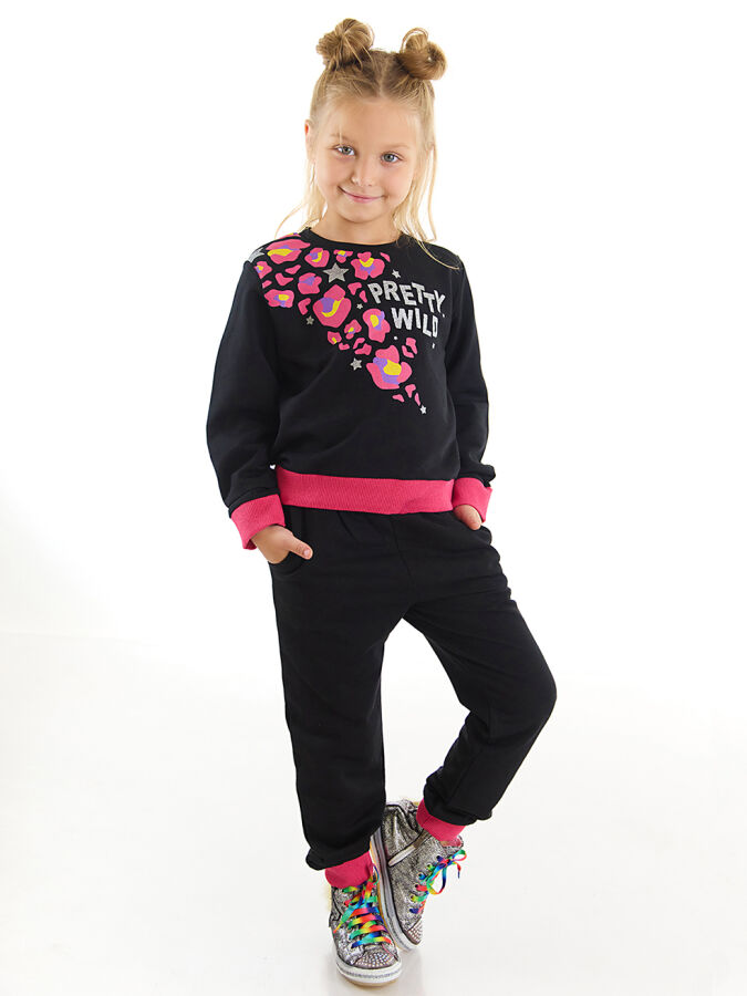 Pretty Wild Girl Black Tracksuit - 1