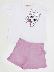 Rabbit Girl T-shirt&Shorts Set - Thumbnail