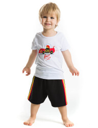 Racer 03 Erkek Bebek T-shirt Şort Takım - Denokids Baby