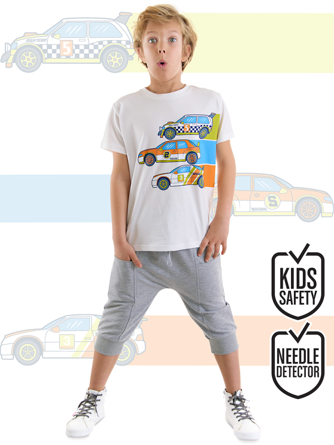 Racer Boy T-shirt&Capri Pants Set - 1