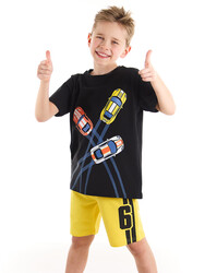 Racing Cars Boy T-shirt&Shorts Set - Thumbnail