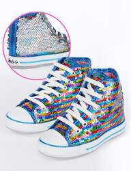 Rainbow Sequined Sneakers - Thumbnail