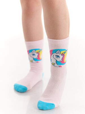 Rainbow Star Kız Çocuk 2li Soket Çorap Takım