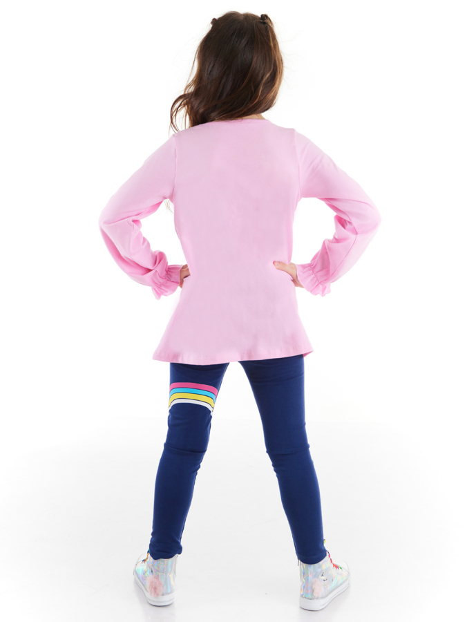 Rainbow Star Kız Çocuk T-shirt Tunik Tayt Takım - 2