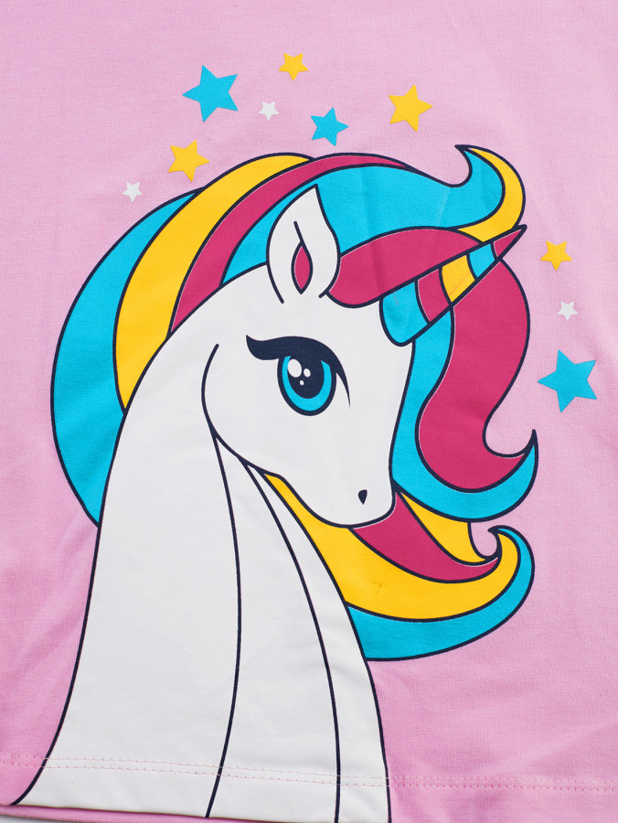 Rainbow Star Kız Çocuk T-shirt Tunik Tayt Takım - 5