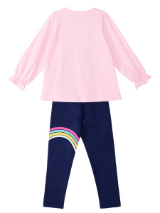 Rainbow Star Kız Çocuk T-shirt Tunik Tayt Takım - 4