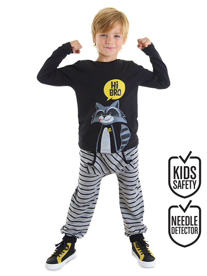 Rakun Erkek Çocuk T-shirt Pantolon Takım - 1