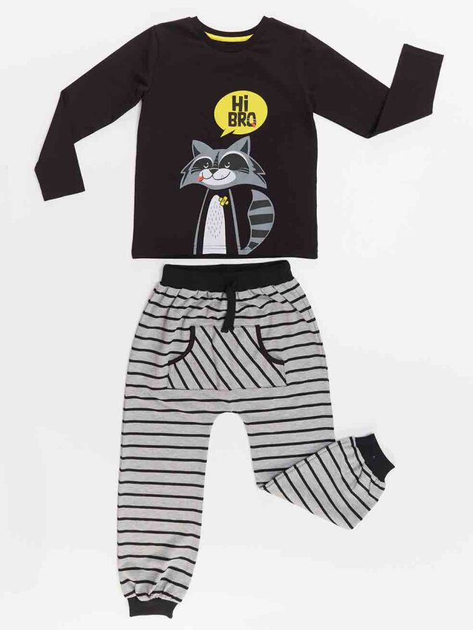 Rakun Erkek Çocuk T-shirt Pantolon Takım - 2