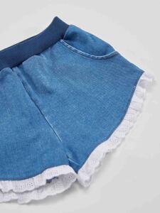 Rakun Kız Gömlek Denim Şort Takım - 6