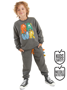Rawr Boy Dark Grey Tracksuit - Denokids