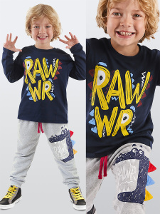 Rawr Boy T-shirt&Pants Set - Denokids