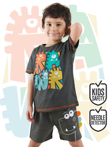 Rawr Dino Erkek Çocuk Yazlık T-shirt Şort Takım - Denokids