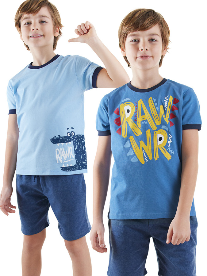 Rawr Erkek Çocuk 2'li T-shirt Takım - 1