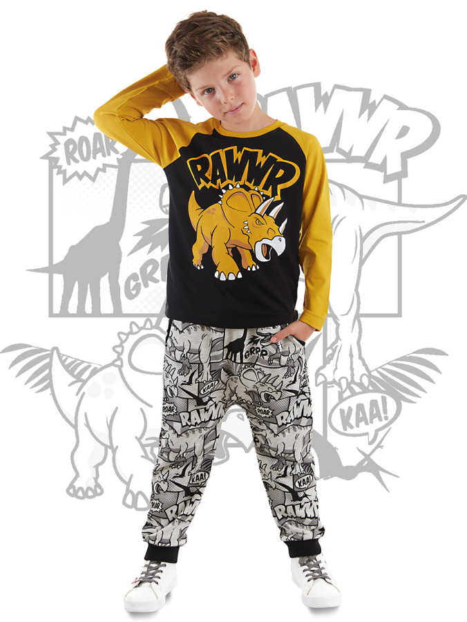 Rawr Erkek Çocuk T-shirt Eşofman Altı Takım - 1