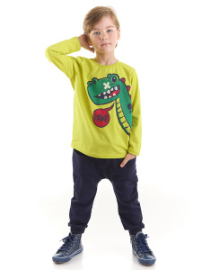 Rawr Dinozor Erkek Çocuk T-shirt Pantolon Takım - Denokids