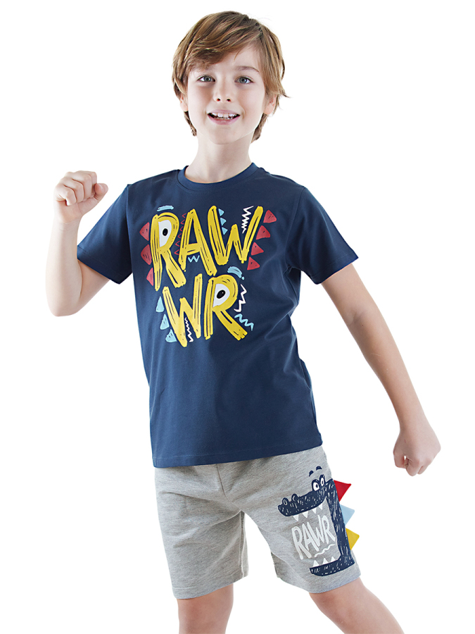Rawr Erkek Çocuk T-shirt Şort Takım - 1