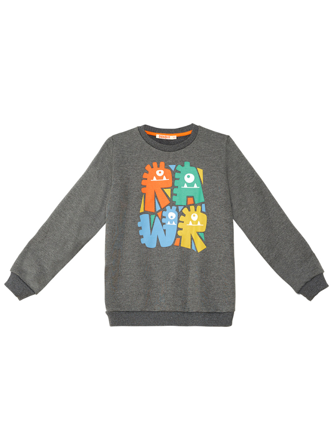 Rawr Tırtırlı Erkek Çocuk Kışlık Antrasit Eşofman Takım - 6