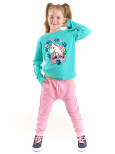 Real Unicorn Kız Çocuk T-shirt Pantolon Takım - Denokids