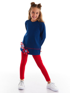 Red Flowers Girl T-shirt&Leggings Set - Mushi