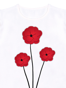 Red Poppy Girl T-shirt&Leggings Set - 8