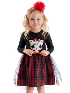 Red Ribbon Girl Dress - Denokids