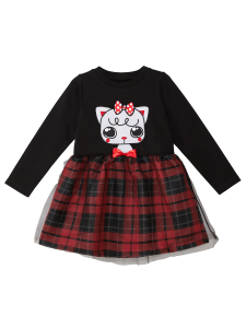 Red Ribbon Girl Dress - 3