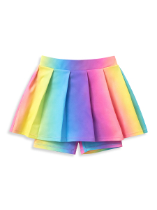 Kız Çocuk Spor Taytlı Etek Crop Top 2'li Takım 6-10Y - 7