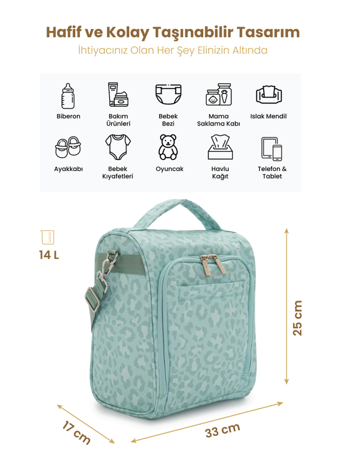 Renkli SnapPack Fonksiyonlu Çapraz Anne Çantası - 2