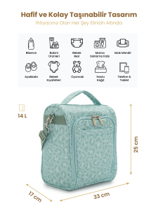 Renkli SnapPack Fonksiyonlu Çapraz Anne Çantası - 2