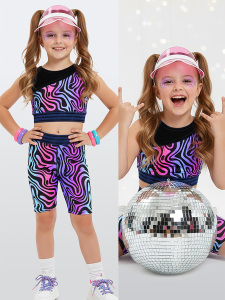 Kız Çocuk Spor Tayt Crop Top 2'li Takım 6-11Y - Denokids