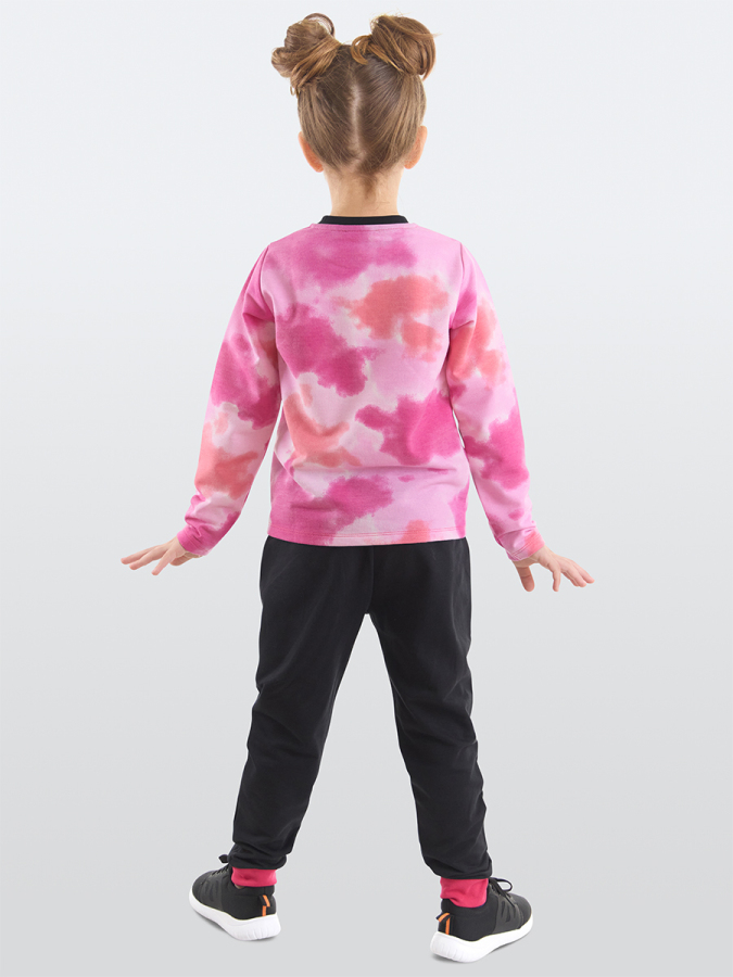 Retro Batik Kız Çocuk T-Shirt Pantolon Takım - 2