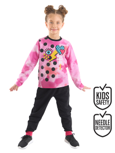 Retro Tie-Dye Girl T-shirt&Pants Set - 1