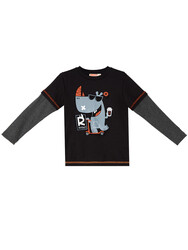Rhino Erkek Çocuk Siyah T-shirt Eşofman Altı Takım - 5