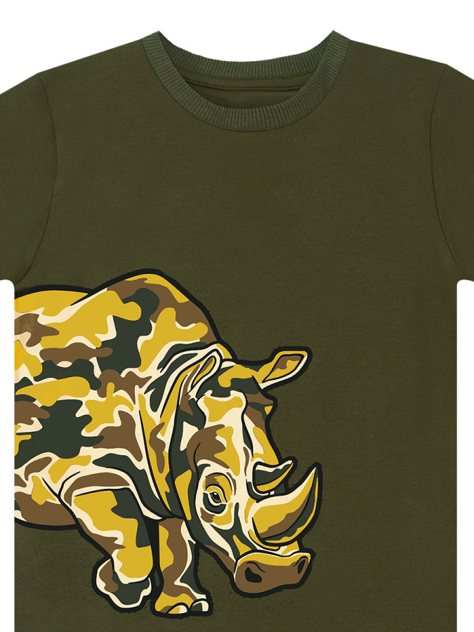 Rhino Kamuflaj Erkek Çocuk Yazlık T-shirt Şort Takım - 8