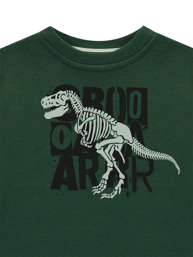 Roarr Dino Erkek Çocuk Haki Sweatshirt - 5