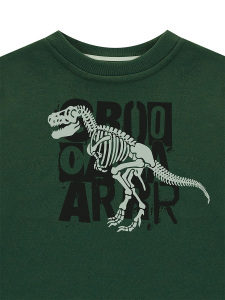 Roarr Dino Erkek Çocuk Haki Sweatshirt - 5
