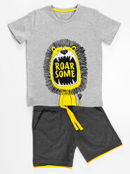 Roarsome Boy T-shirt&Shorts Set - Thumbnail