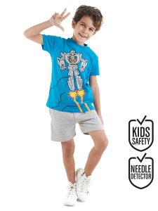 Robot Erkek Çocuk T-shirt Şort Takım - MSHB&G