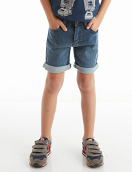 Robotic Boy Denim Shorts - Thumbnail