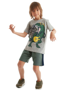 Rock Dino Erkek Çocuk T-shirt Şort Takım - MSHB&G