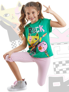 Rock Gang Girl T-shirt&Leggings Set - 1