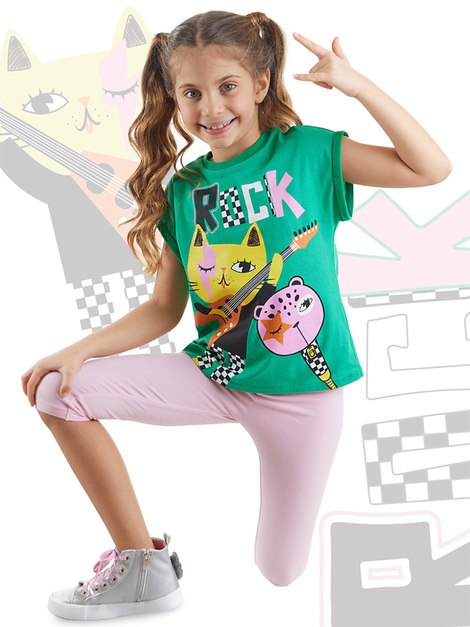 Rock Gang Girl T-shirt&Leggings Set - 1