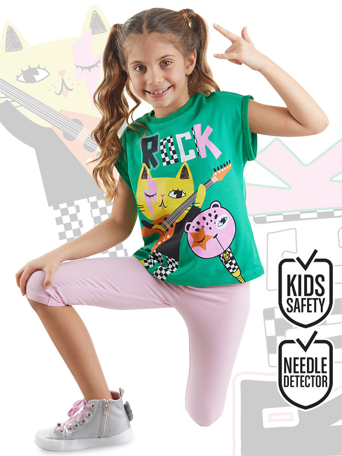 Rock Gang Girl T-shirt&Leggings Set - 1
