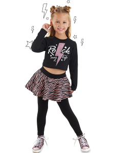 Rock Life Girl Crop Top&Leggings Set - 1