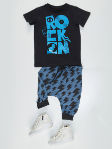 Rock On Boy Shorts Set - 3