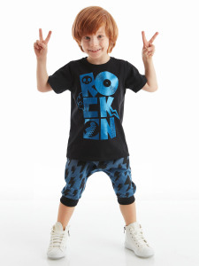 Rock On Boy Shorts Set - Denokids